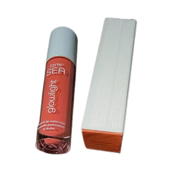 BNIB~Tarte Cosmetics Sea Glowlight Cheek & Lip Watercolor in Sun Flush - Picture 1 of 1